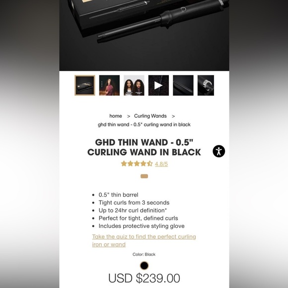 GHD Thin Curling Wand - Picture 5 of 5